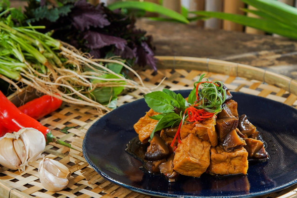 Đậu hũ xào nấm